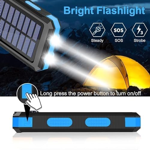 Solar Charger Power Bank, 38800mAh Portable Charger Fast Charger Dual USB Port B... - Image 7