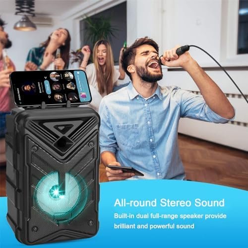 Portable Bluetooth Speaker, RGB Multi-Colors Rhythm Lights, Up to 8H Playtime, I... - Image 7