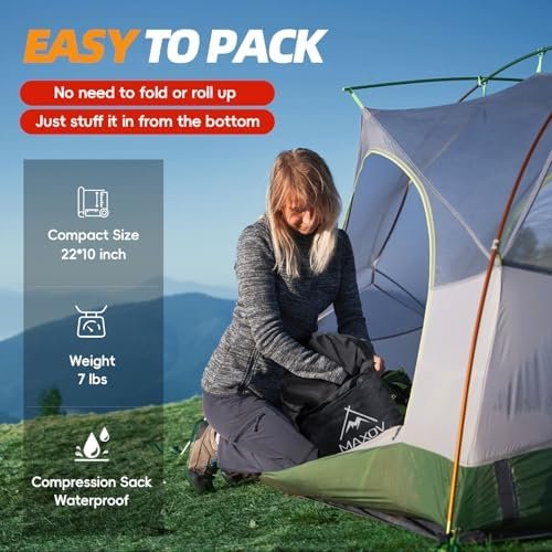 MAXOV Double Sleeping Bags for 2 Adults, 2-3 Person Sleeping Bag for Camping Two... - Image 8