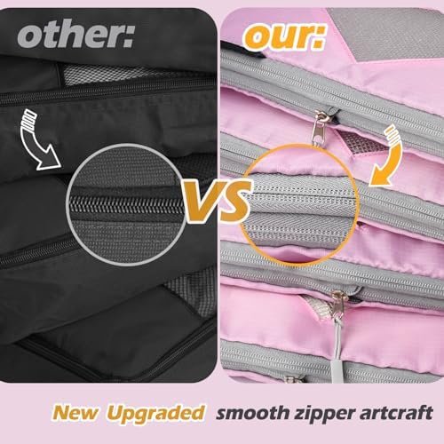 Compression Packing Cubes for Travel,Expandable Packing Cubes for Suitcases, 5 S... - Image 6