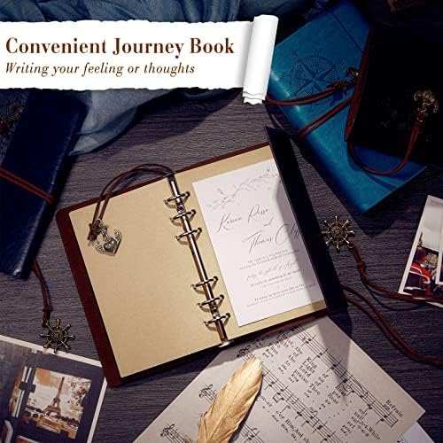 Epakh 4 Pack Leather Writing Journal Notebook Refillable Notebooks A6 Travel Jou... - Image 8