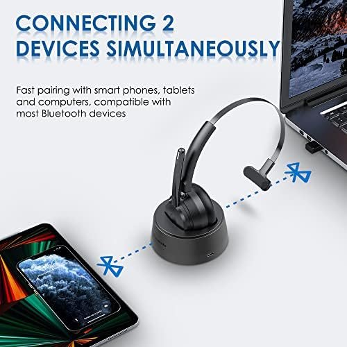 Bluetooth Headset 2024 Upgraded Version, Wireless Headset with AI Noise Cancelin... - Image 5