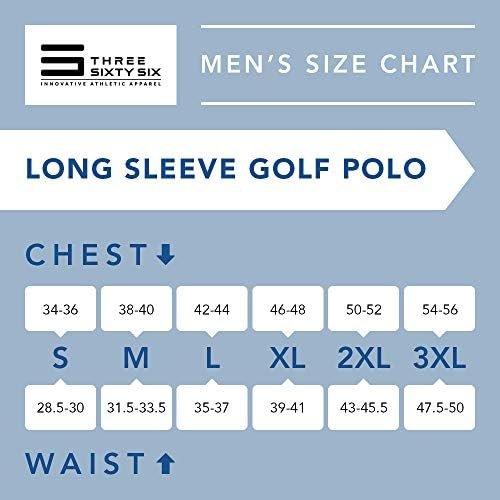 Men's Dry Fit Long Sleeve Golf Shirt - Quick Dry Polo Shirts - UPF 30, Stretch F... - Image 7