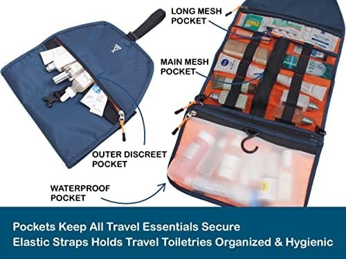 avel Toiletry Bag, Hanging Toiletry Bag for Men, Roll Up Dopp Kit Bathroom Shavi... - Image 7