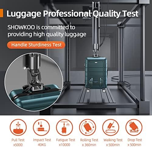 SHOWKOO Luggage Sets Expandable Suitcase Double Wheels TSA Lock (ArmyGreen) - Image 8