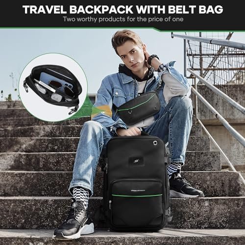 Maelstrom Travel Backpack for Men Women, 35L Carry on Backpack for Traveling on ... - Image 3