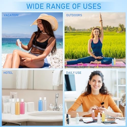 6 Pack 3.4 oz Travel Bottles for Toiletries-TSA Approved Travel Bottles Leakproo... - Image 8