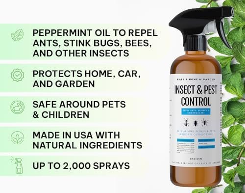 Kate's Home & Garden Peppermint Oil Spray for Bugs, Insects, Spiders. Indoor Rep... - Image 3