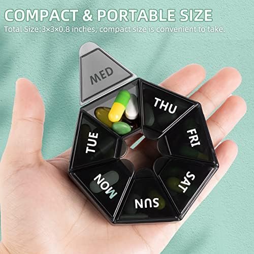 Gelibo,Weekly Pill Organizer, 2 Pack Portable Travel Pill Box Dispenser Medicine... - Image 6