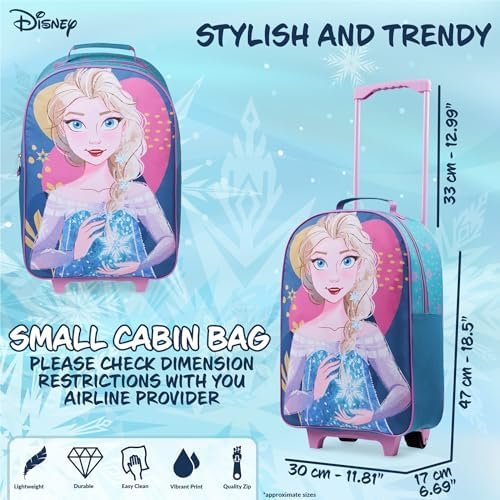 Disney Foldable Suitcase for Girls with Wheels, Trolley Hand Luggage Bag - Minni... - Image 5