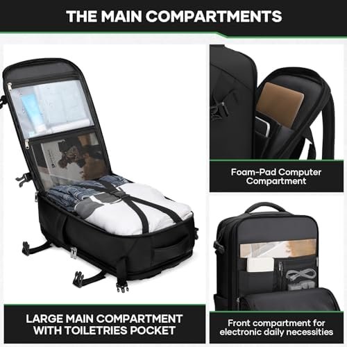 Maelstrom Travel Backpack for Men Women, 35L Carry on Backpack for Traveling on ... - Image 5