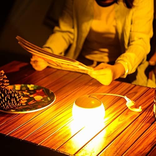 Camping Lantern, 4 Light Modes LED Camping Lantern with Hanging Hook Silicone Re... - Image 9