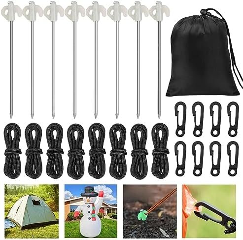 Tent Stakes Heavy Duty 8 inch Metal Tent Pegs, 25PCS Multiuse Camping Tent Acces... - Image 2