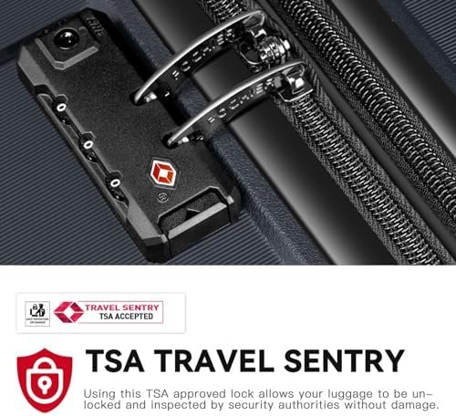 FOCHIER F Expandable Luggage Sets 3 Piece With TSA Lock,Luggage Set PP Material ... - Image 4