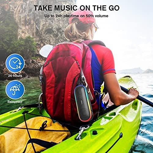 Bluetooth Speakers,IPX7 Waterproof Speaker with 20W Powerful Sound,Portable Wire... - Image 4