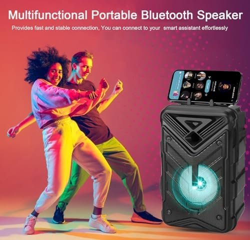 Portable Bluetooth Speaker, RGB Multi-Colors Rhythm Lights, Up to 8H Playtime, I... - Image 3