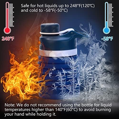 Anntrue Collapsible Water Bottle BPA Free, Food-Grade Silicone Portable Leak Pro... - Image 7