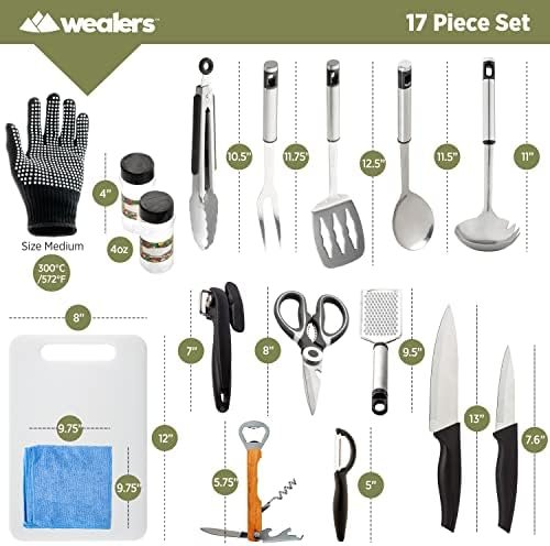 Camp Kitchen Cooking Utensil Set Travel Organizer Grill Accessories Portable Com... - Image 3
