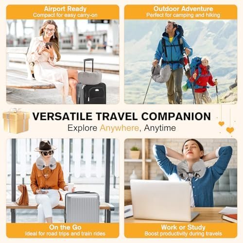 DreamShore Travel Pillow for Extra Luggage: Stuffable Neck Pillow with Adjustabl... - Image 6