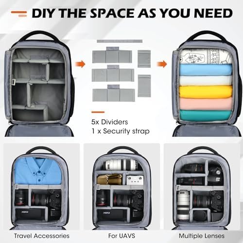 Camera Bag Backpack Professional for DSLR SLR Mirrorless Camera Waterproof Camer... - Image 6