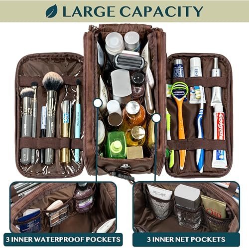 PAVILIA Toiletry Bag for Men Women, Mens Travel Bag Toiletries Organizer Case fo... - Image 7