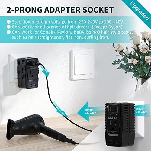 Upgrade TryAce 2000W Voltage Converter, Step Down 220V to 110V Converter for Hai... - Image 5