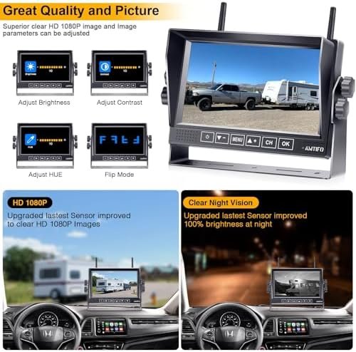 Wireless Backup Camera for Furrion RV: 7-Inch Recording Plug-Play Easy Setup Tru... - Image 5