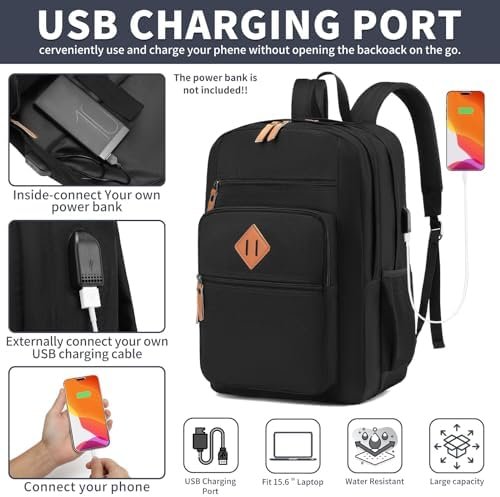 YGR Classic Carry-on Travel Backpack for Men and Women, Anti Theft Laptop Backpa... - Image 3