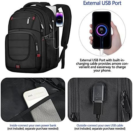 Extra Large Backpack, 50L Travel Backpack, 17 inch Laptop Backpack for Men, TSA ... - Image 5