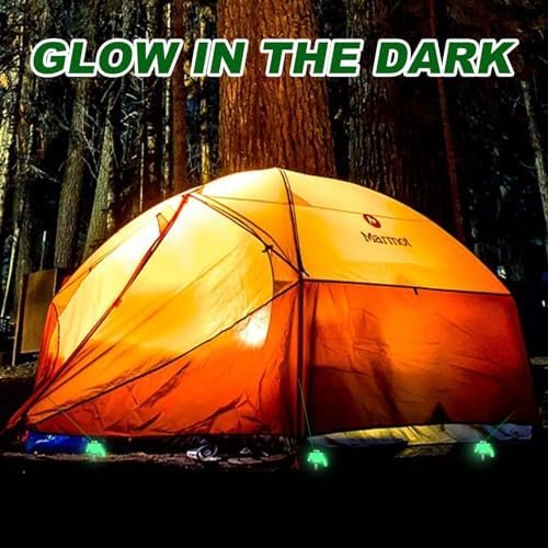 JaGely 20 Pcs 12 Inch Tent Stakes Heavy Duty Grow in The Dark Tent Stakes Metal ... - Image 5