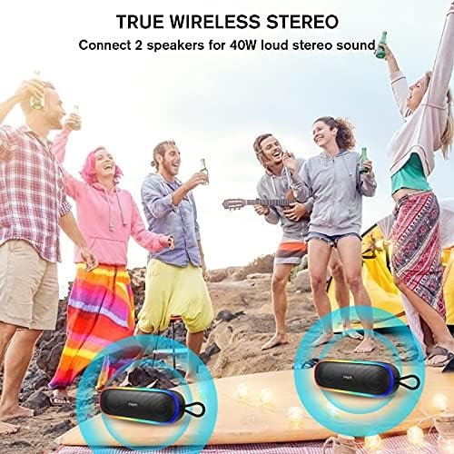 Bluetooth Speakers,IPX7 Waterproof Speaker with 20W Powerful Sound,Portable Wire... - Image 5
