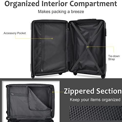 Merax 20- inch Carry On Luggage 22x14x9 Airline Approved, Lightweight Hard Shell... - Image 5