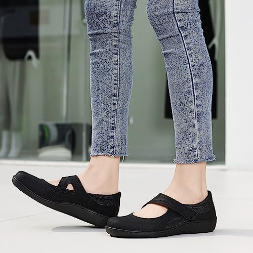 Women's Classic Comfort Mary Jane Flats Fashion Casual Dress Shoes Cute Closed T... - Image 7