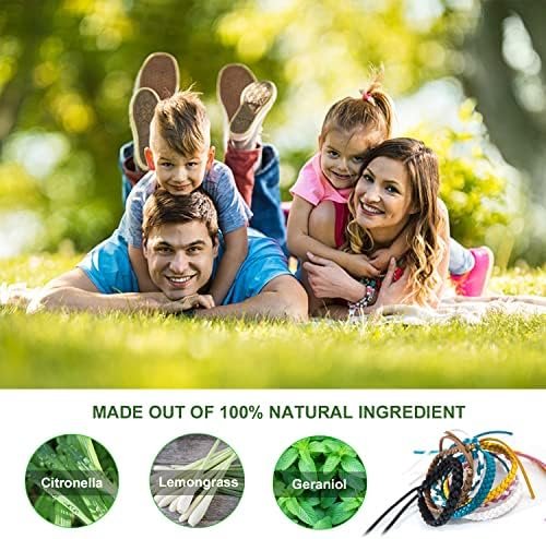 12 Pack Mosquito Repellent Bracelets, Individually Wrapped PU Leather Insect & B... - Image 3
