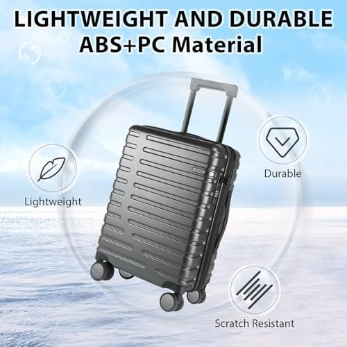 EMPSIGN Hardside Expandable Carry On Luggage Airline Approved, Carry On Suitcase... - Image 4