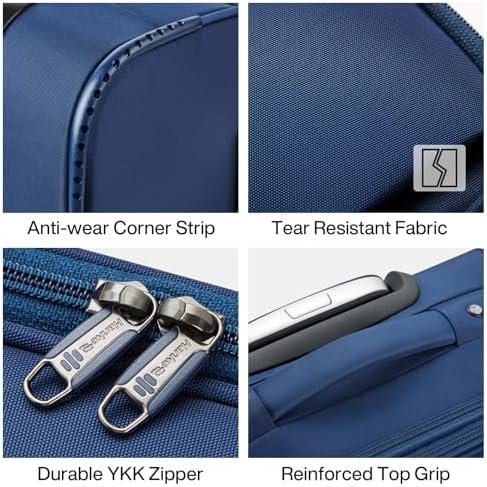 Hanke Softside Expandable 20 Inch Carry On Luggage with Wheels Airline Approved,... - Image 6