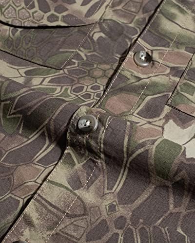 Alimens & Gentle Mens Short Sleeve Fishing Shirt Camouflage Quick Dry Outdoor Su... - Image 7