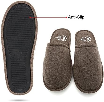 Sunshine Code Men's Memory Foam Cotton Washable Slippers with Matching Travel Ba... - Image 5