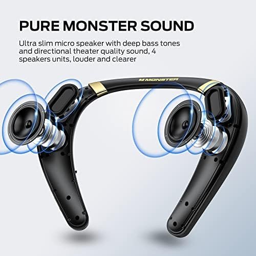 Monster Boomerang Neckband Bluetooth Speaker, Neck Wireless Wearable Speaker wit... - Image 3