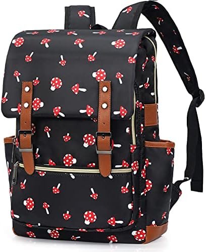 Vintage Laptop Backpack School Bag College Daypack Slim Commuter Backpack Fits 1... - Image 2