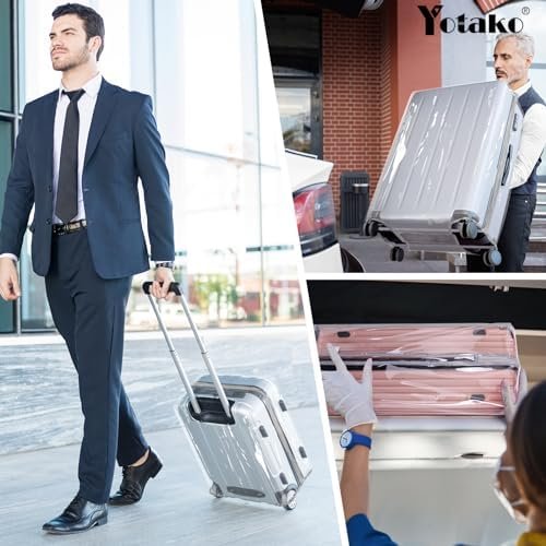 Yotako Upgraded Zippered Clear PVC Suitcase Cover, 30 Inch Luggage Covers for Su... - Image 8