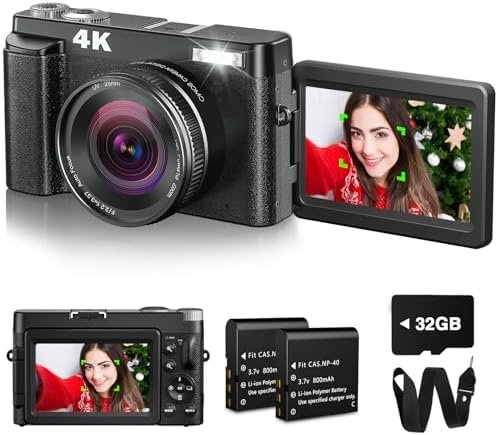 4K Digital Camera for Photography with 32GB Card Autofocus 48MP Vlogging Camera ... - Image 2