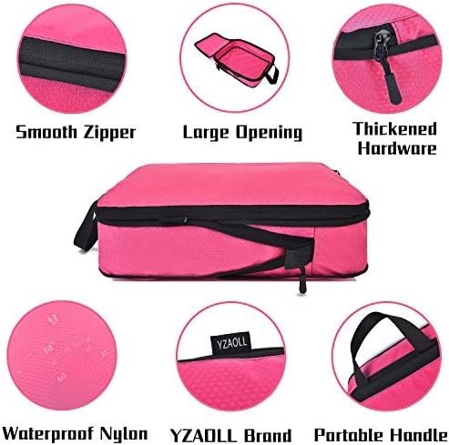 YZAOLL Compression Packing Cubes for Travel Expandable Packing Organizers 3pcs S... - Image 9