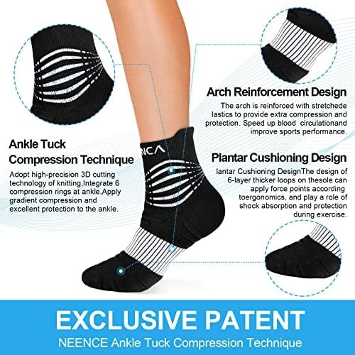 NEENCA Medical Compression Socks for Women & Men Circulation—2 Pairs, Ankle Comp... - Image 4
