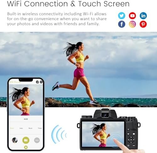 Saneen Digital Camera, 4k Cameras for Photography & Video, 64MP WiFi Touch Scree... - Image 5
