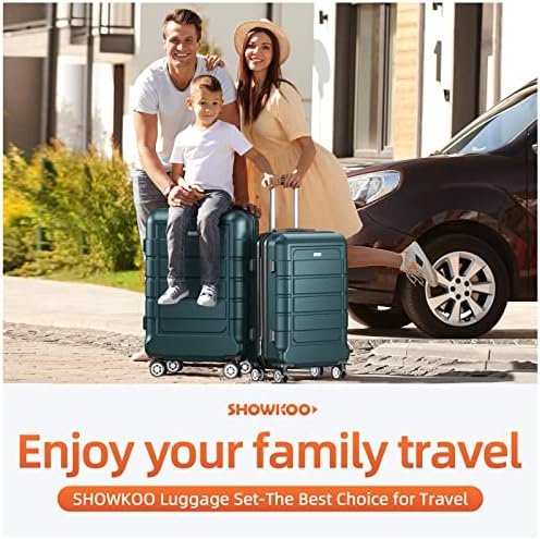 SHOWKOO Luggage Sets Expandable Suitcase Double Wheels TSA Lock (ArmyGreen) - Image 3