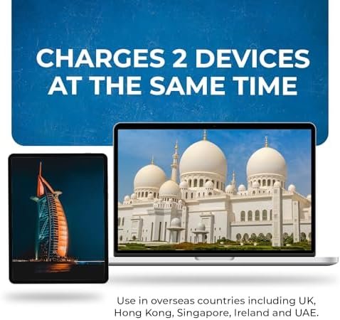 OREI USA to UK, UAE, Hong Kong & More (Type G) Travel Adapter Plug - 2 in 1 - CE... - Image 5