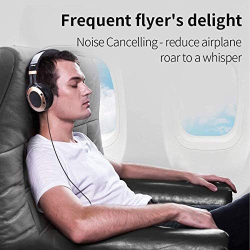 MONODEAL Active Noise Cancelling Headphones with Microphone and Airplane Adapter... - Image 5
