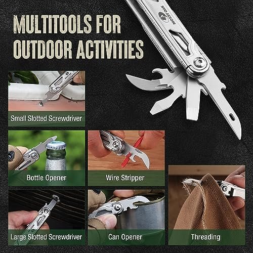 Mossy Oak 12-in-1 Multitool Pocket Knife with Pouch, Stainless Steel Multitool K... - Image 6