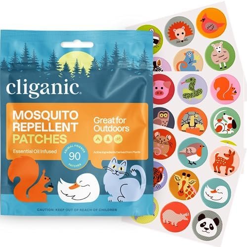 Cliganic Mosquito Repellent Stickers (90 Pack) - Animal Patches for Kids, Natura... - Image 2